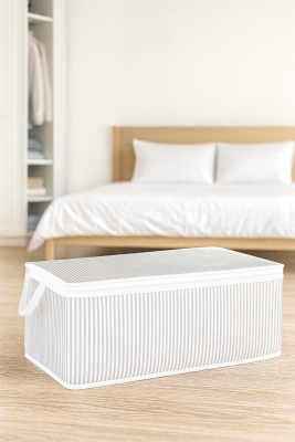 1 Adet Baza Altı Düzenleyici Kumaş Hurç Gri 75*40*40 Cm - Buti