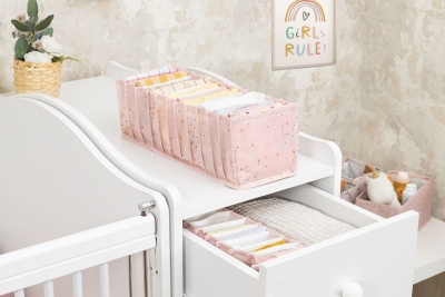 Buti Baby Akordiyon Organizer Çekmece Düzenleyici Medium Pembe 104096 KASA - 209 - 1