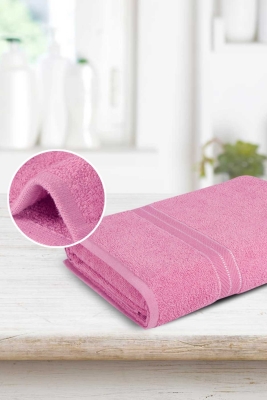 Büyük Banyo Plaj Havlusu Yumuşak Duş Havlusu Pembe 70 x 140 cm - 1