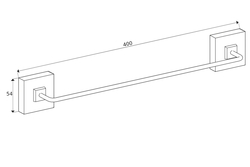 SAS Delmeye Son Yapışkanlı Banyo Mutfak Uzun Havluluk Askısı Krom Y-405 - 3