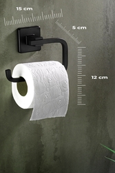SAS Ömür Boyu Paslanmaz Tuvalet Wc Kağıtlığı Siyah D-004 - Thumbnail