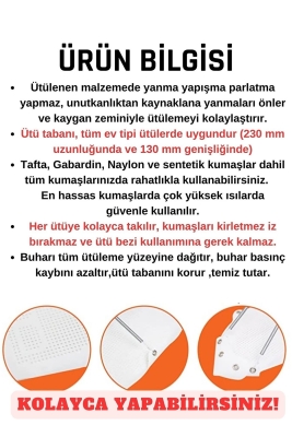 Teflon Ütü Altlığı Yanmaz Yapışmaz Parlatmaz Ütü Tabanı Ütü Altlığı - 6