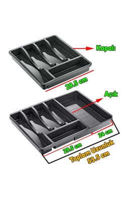 Uzayabilen Çekmece İçi Çatal Bıçak Kaşıklık Düzenleyici - 5