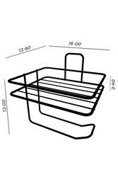 Yapışkanlı Tuvalet Kağıtlığı Tutacağı Askısı Mat Siyah Metal Tuvalet Kağıtlık - 3